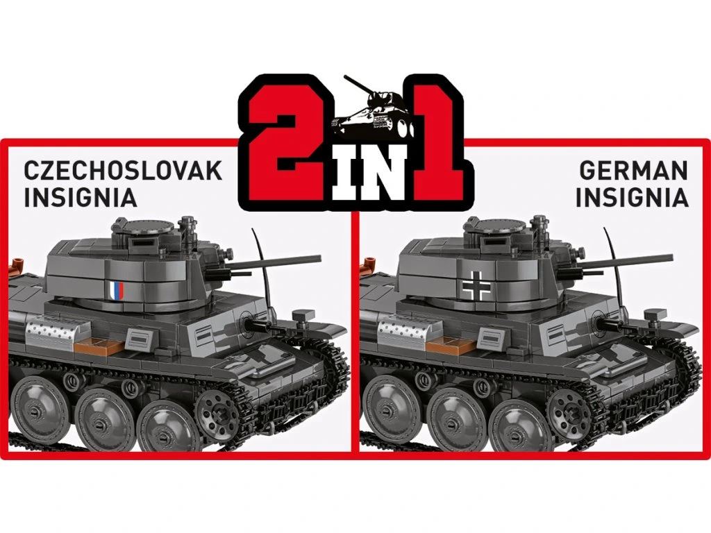 Cobi 2666 II WW Panzer 38(t)/ČKD LT vz. 38, 1:28, 690 kostek