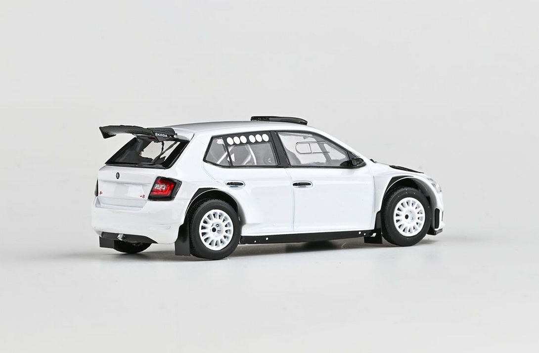 Abrex Škoda Fabia III FL Rally2 Evo (2019), šotolinová kola, 1:43, Bílá