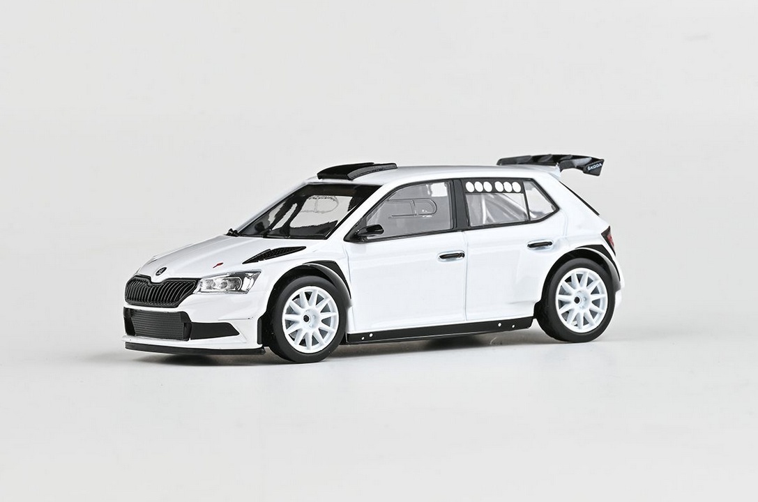 Abrex Škoda Fabia III FL Rally2 Evo (2019), Asfaltová kola zákaznická, 1:43, Bílá