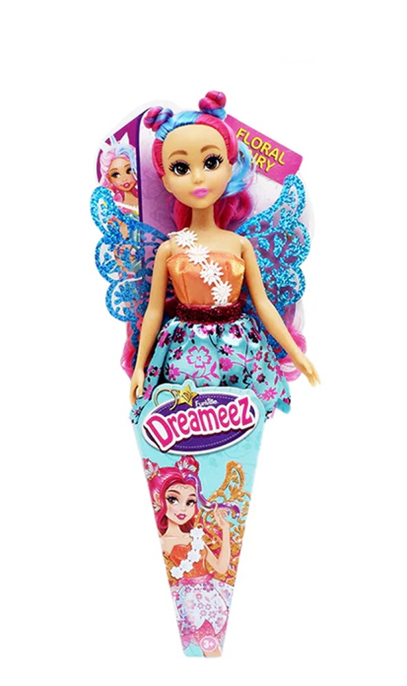 FUNVILLE Dreameez víla, panenka v kornoutu, modrá, 29cm