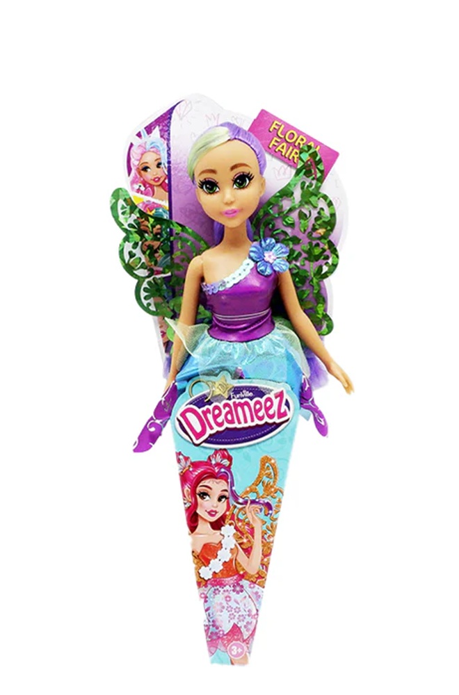 FUNVILLE Dreameez víla, panenka v kornoutu, zelená, 29cm