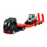 Bburago Haulers construction, Kamion M-B Actros Gigaspace s Bobcat nakladačem, 1:43