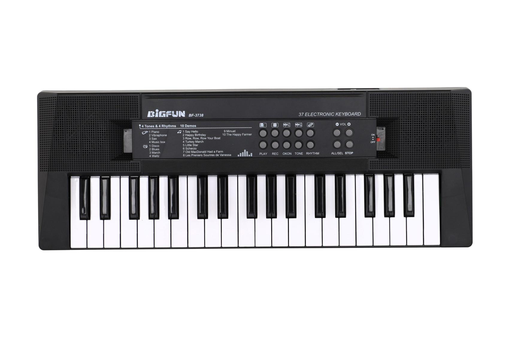Klávesy Bigfun BF-3738, pianko pro děti, 37 kláves, mikrofon, 40cm