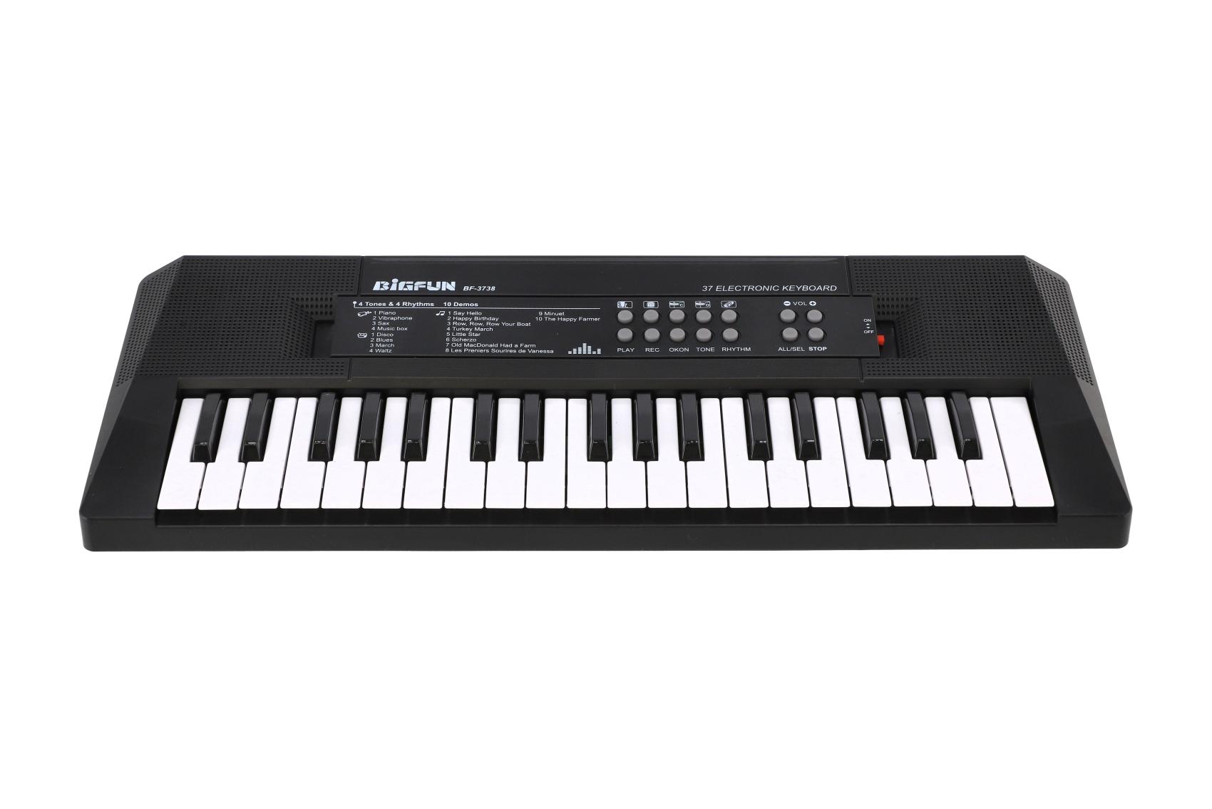 Klávesy Bigfun BF-3738, pianko pro děti, 37 kláves, mikrofon, 40cm