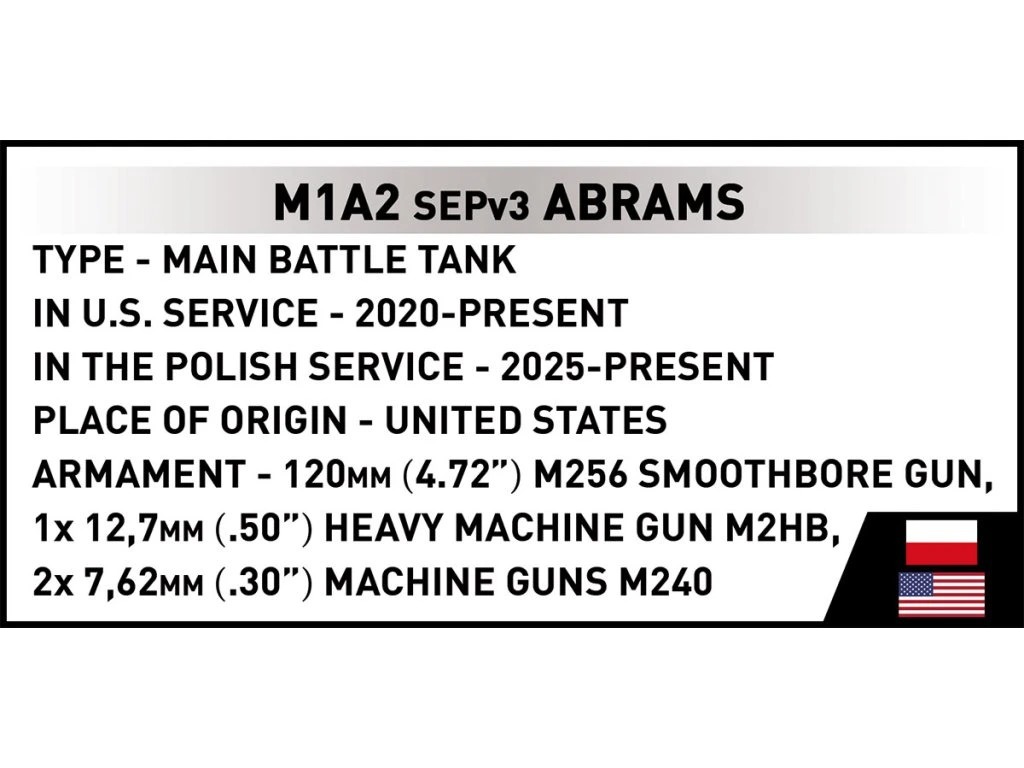 Cobi 2633 Armed Forces Abrams M1A2 SEPv3, 1:35, 1065 kostek