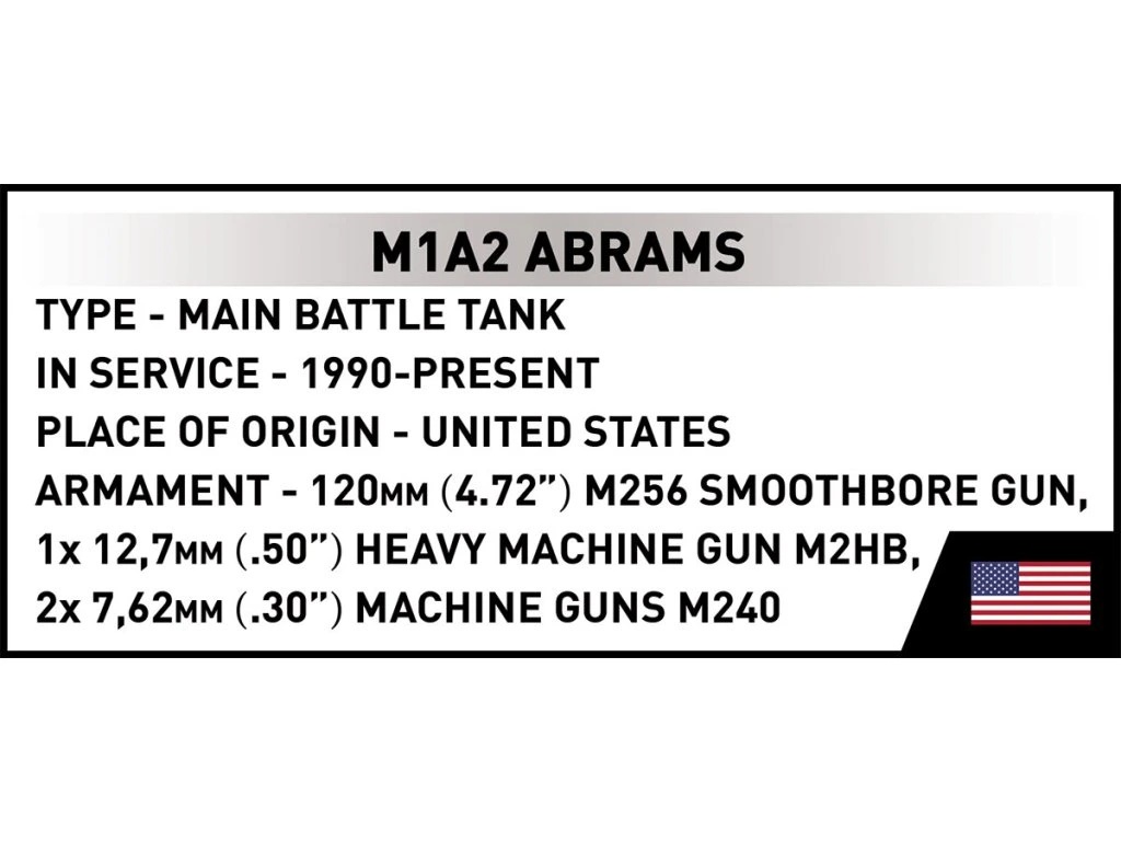 Cobi 2632 Armed Forces M1A2 Abrams, 1:35, 1025 kostek