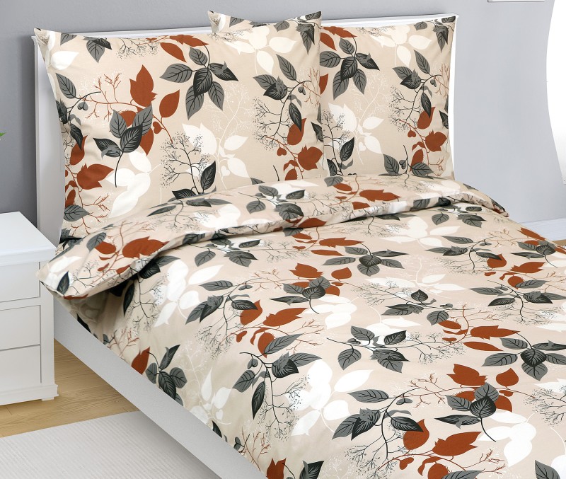 Bellatex Povlečení bavlna na dvoudeku, Podzimní listí - 1ks 220x200, 2ks 70x90cm