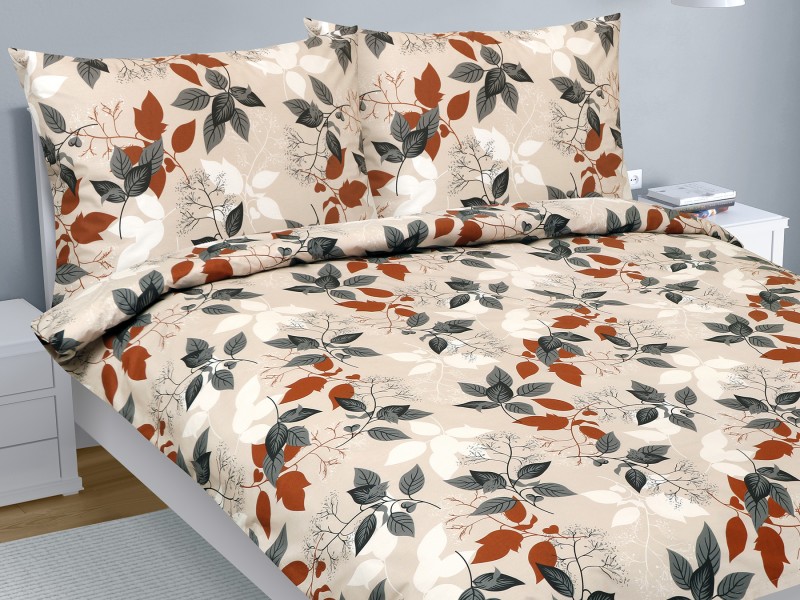 Bellatex Povlečení bavlna na dvoudeku, Podzimní listí - 1ks 240x220, 2ks 70x90cm