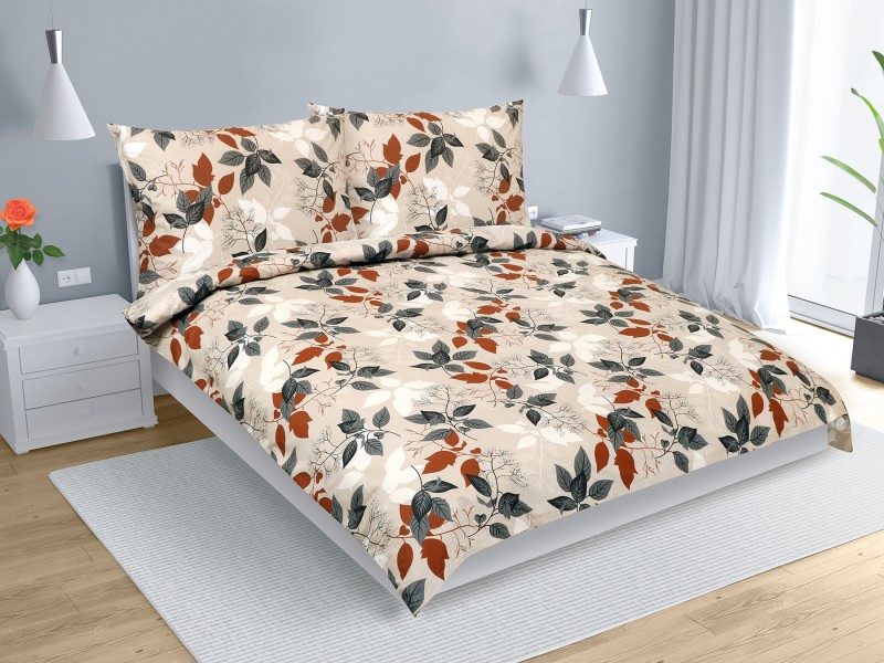 Bellatex Povlečení bavlna na dvoudeku, Podzimní listí - 1ks 240x220, 2ks 70x90cm