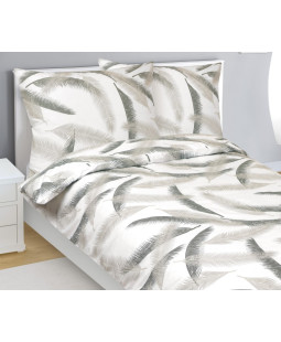 Bellatex Povlečení bavlna na dvoudeku - Šedá,Bílá - 1ks 200x200, 2ks 70x90 cm