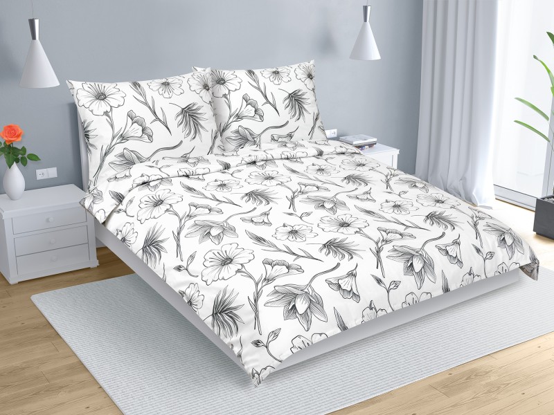 Bellatex Povlečení bavlna na dvoudeku, Ibišek - 1ks 240x220, 2ks 70x90cm