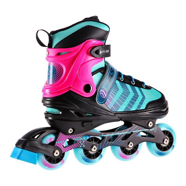 Kolečkové brusle NILS Extreme NH18192A 4v1 černo-fialové, vel.M (34-38)