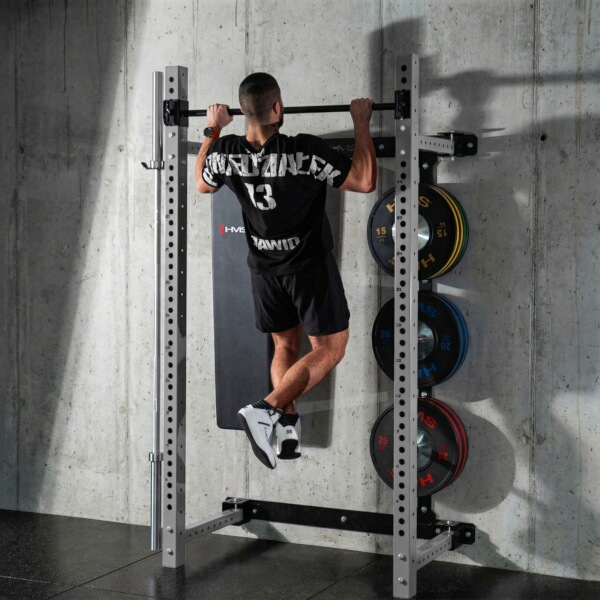 Power Rack HMS KLT34 Multifunkční skládací posilovací stojan, šedý