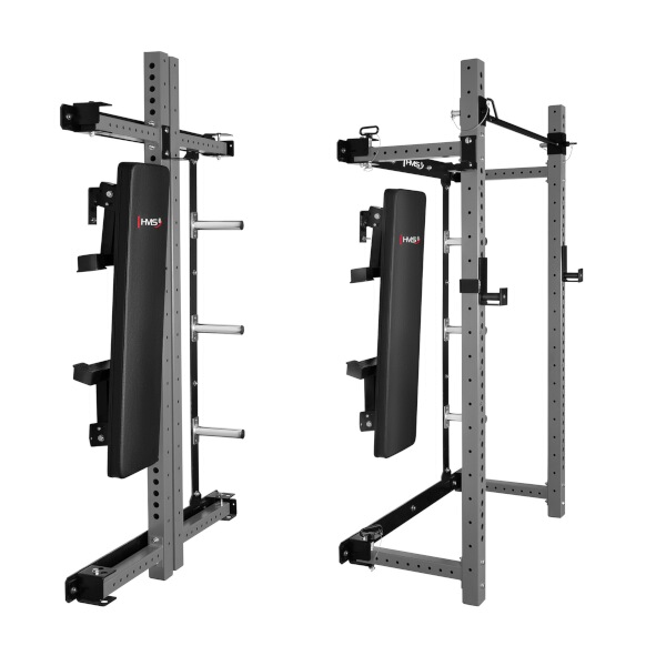 Power Rack HMS KLT34 Multifunkční skládací posilovací stojan, šedý