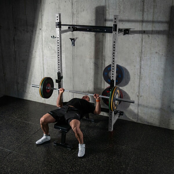 Power Rack HMS KLT34 Multifunkční skládací posilovací stojan, šedý