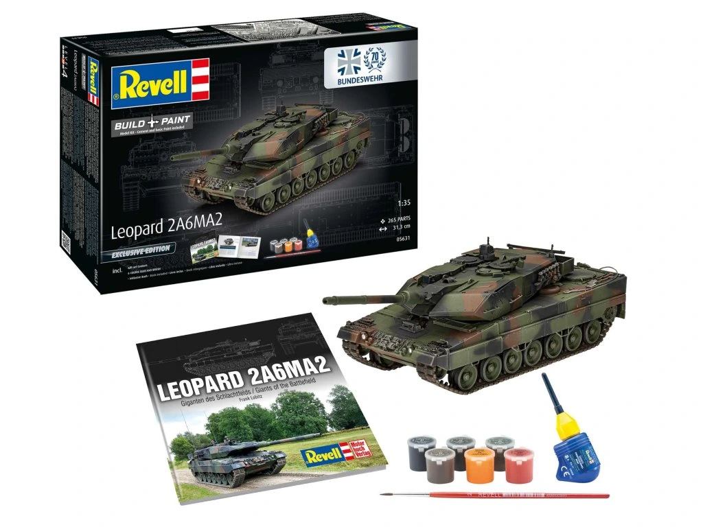 Revell 05631 Leopard 2 A6A2 70 Years Bundeswehr (1:35) Gift-Set