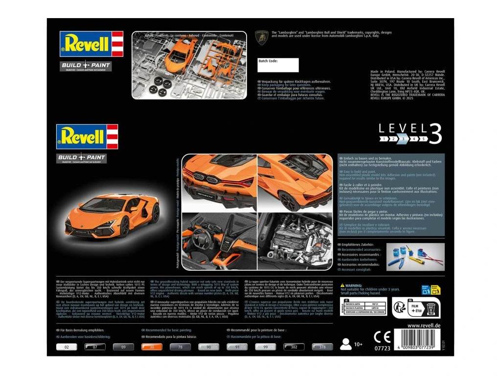 Revell Plastic ModelKit auto 07723 Lamborghini Revuelto (1:24)