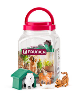 Faunika Zvířátka figurky sada v MEGA tubě - Mazlíčci