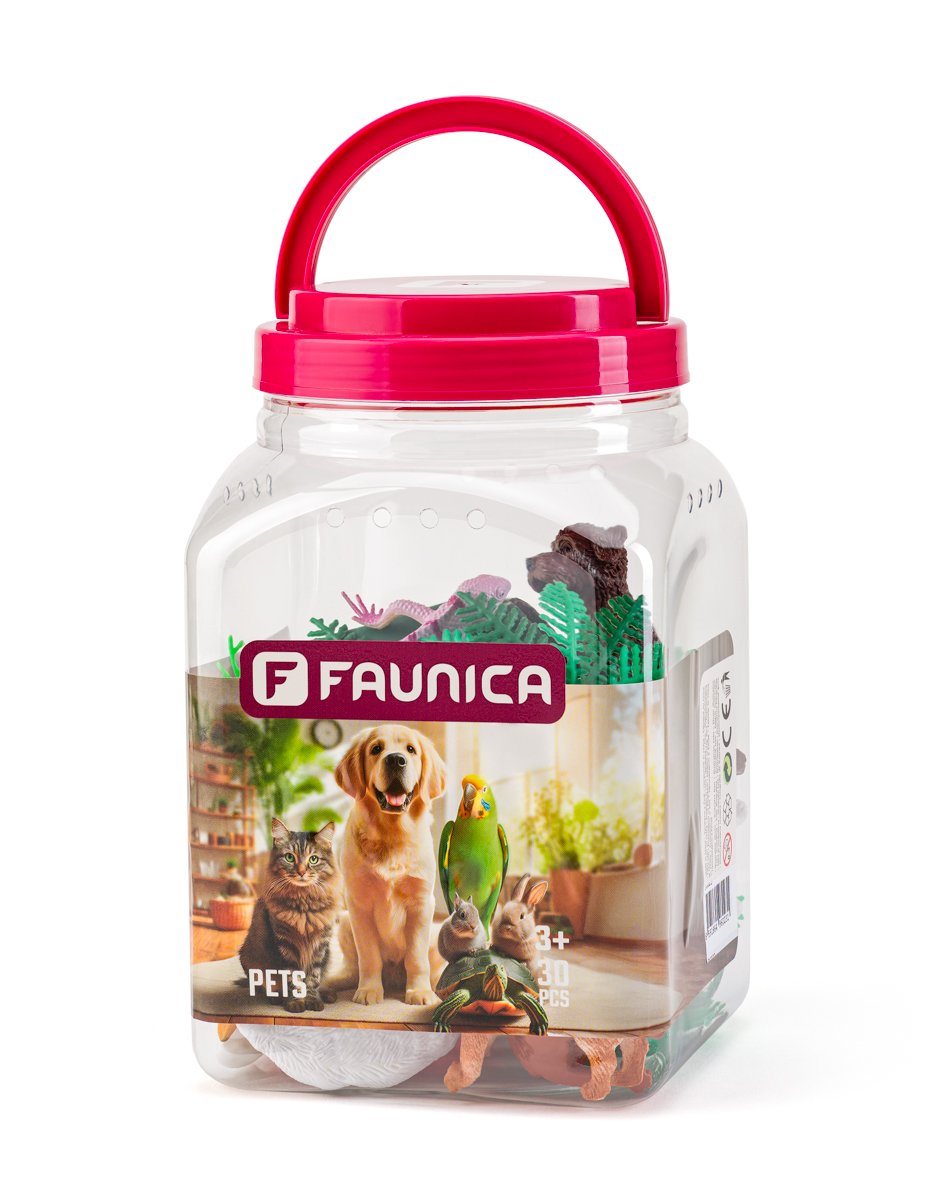 Faunika Zvířátka figurky sada v MEGA tubě - Mazlíčci