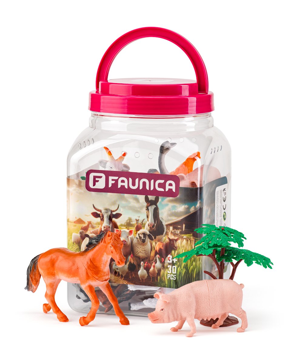 Faunika Zvířátka figurky sada v MEGA tubě - Farma
