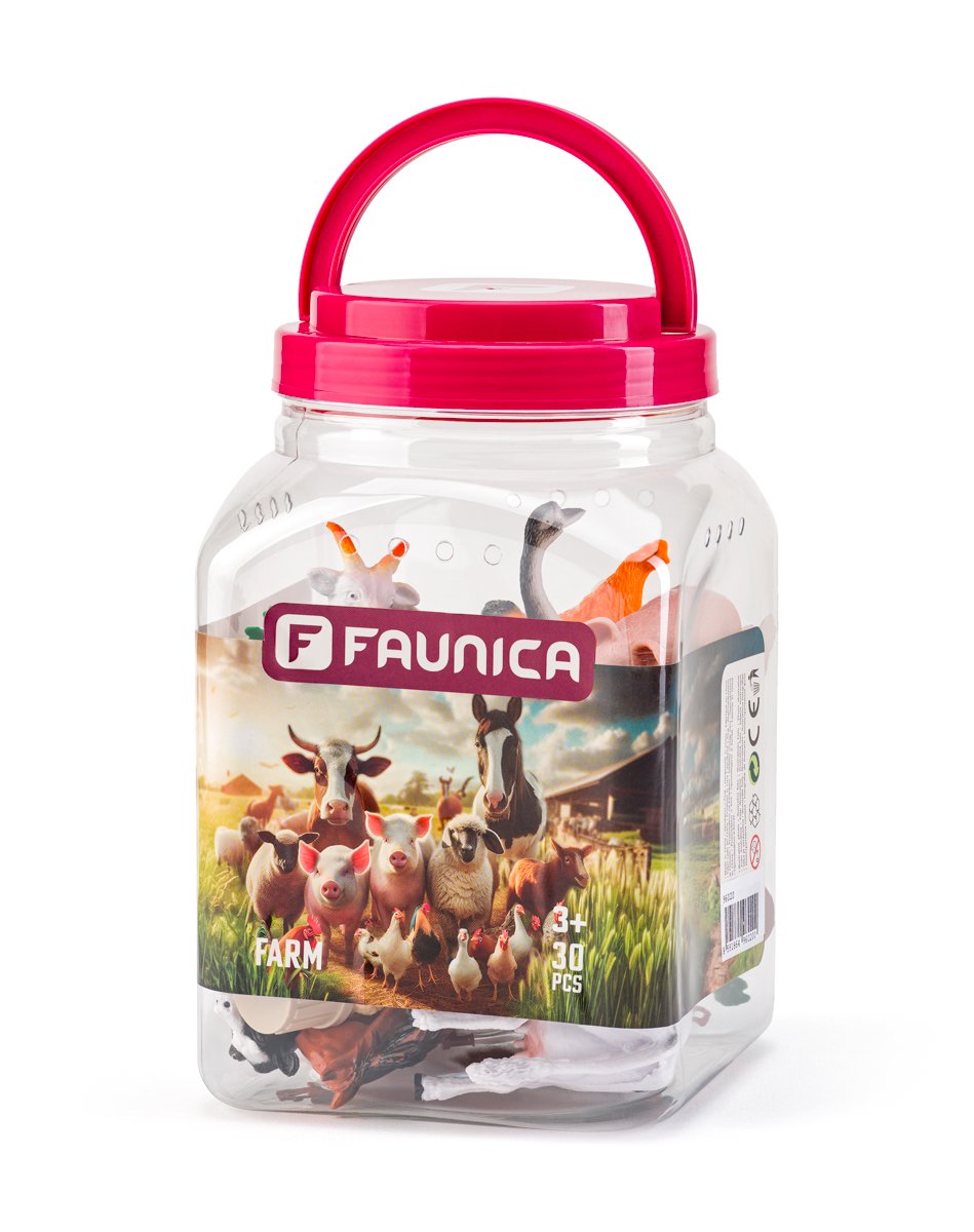 Faunika Zvířátka figurky sada v MEGA tubě - Farma
