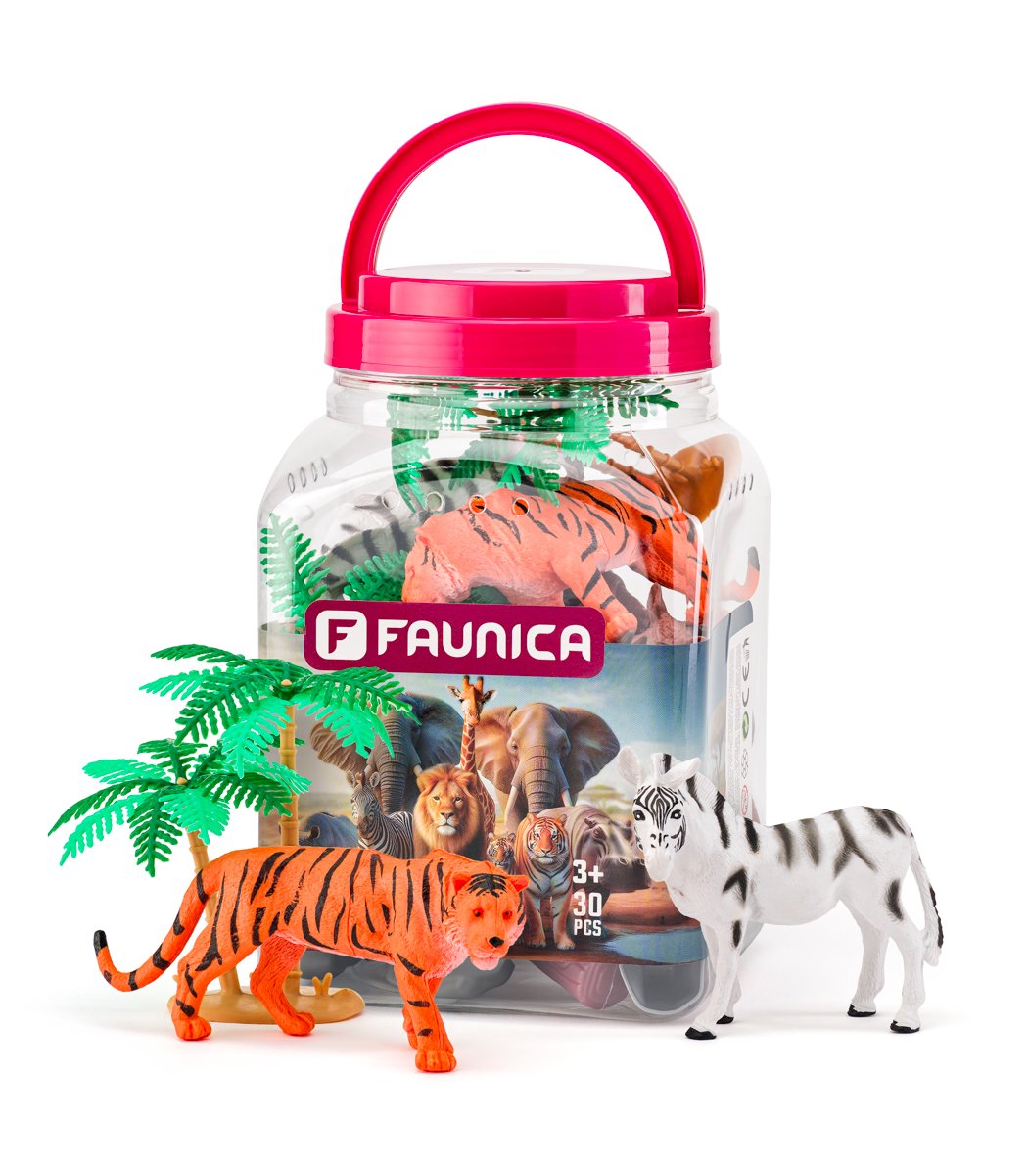 Faunika Zvířátka figurky sada v MEGA tubě - Safari