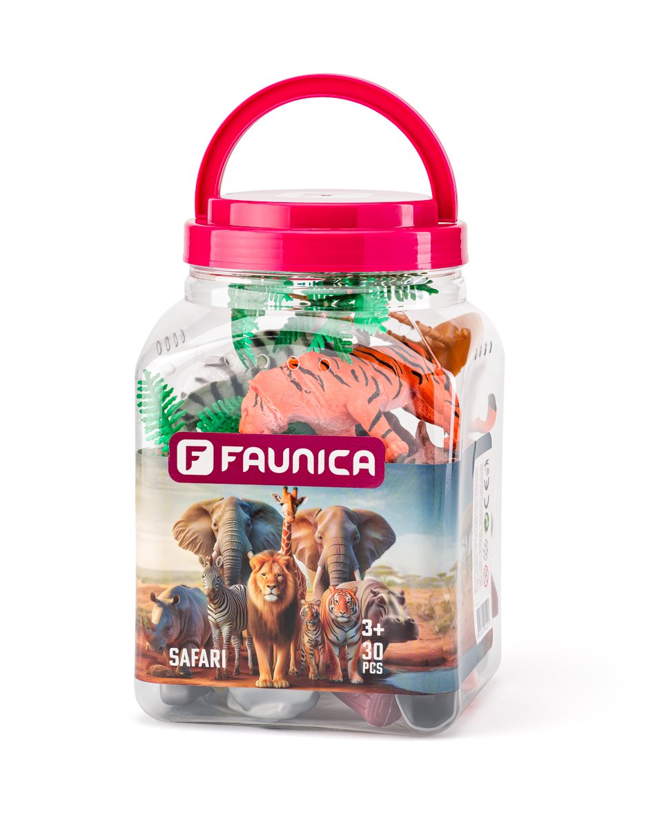 Faunika Zvířátka figurky sada v MEGA tubě - Safari