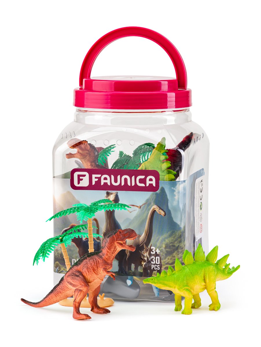 Faunika Zvířátka figurky sada v MEGA tubě - Dinosauři