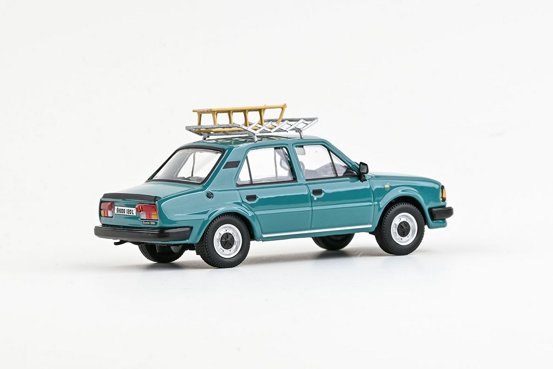 Abrex Škoda 120L (1984) se zahrádkou, Tyrkysová Světlá 1:43