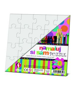 Namaluj si sám puzzle čtverec - 20 dílků