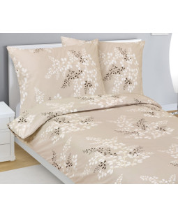 Bellatex Povlečení bavlněné - Kávová,Béžová - 140x200, 70x90 cm