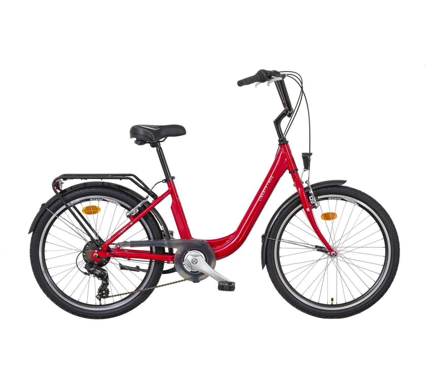 LIBERTY Městské kolo Rue 6spd 24" 2026 červené