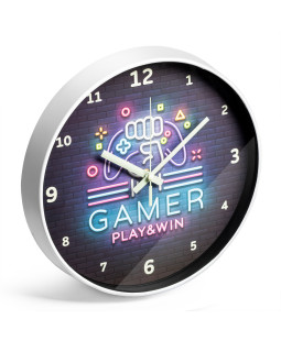 Nástěnné hodiny GAMER'S - svítí ve tmě