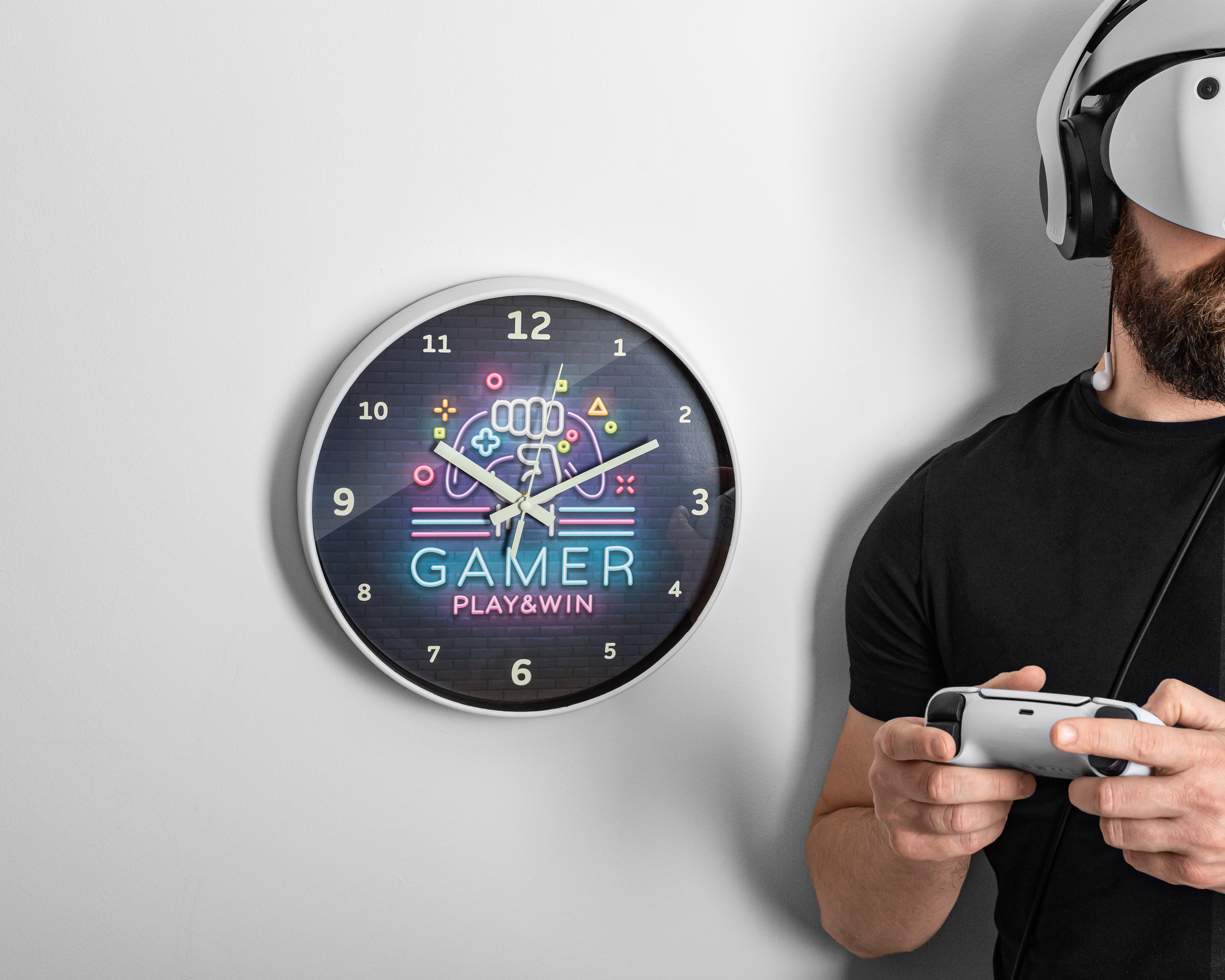 Nástěnné hodiny GAMER'S - svítí ve tmě