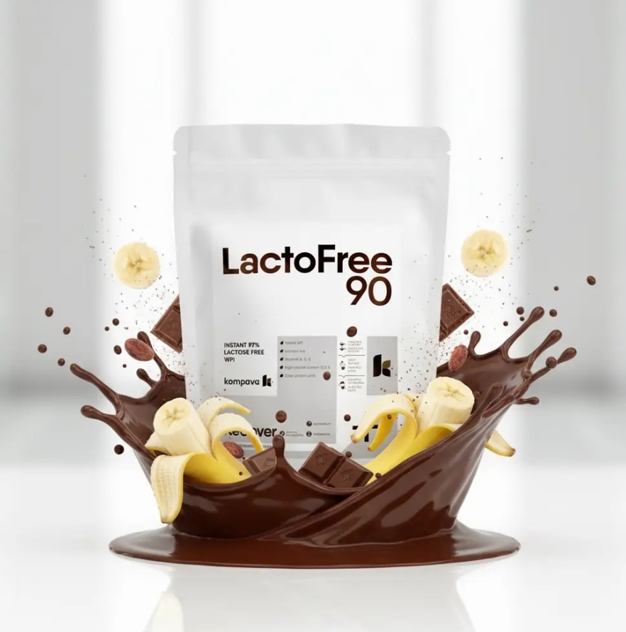 Kompava LactoFree 90 Protein, čokoláda-banán, 1000g