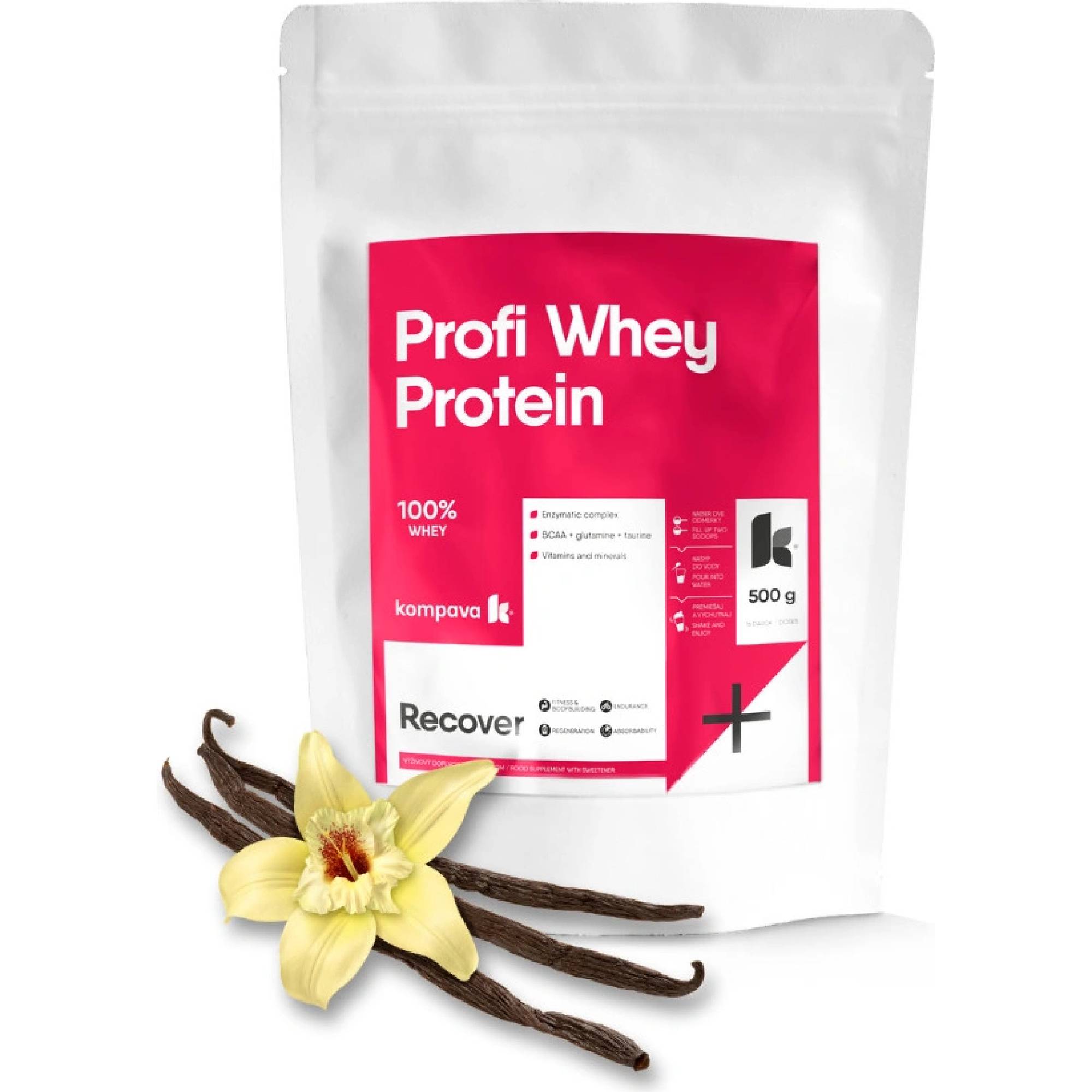 Kompava Profi WHEY Protein, vanilka, 500g