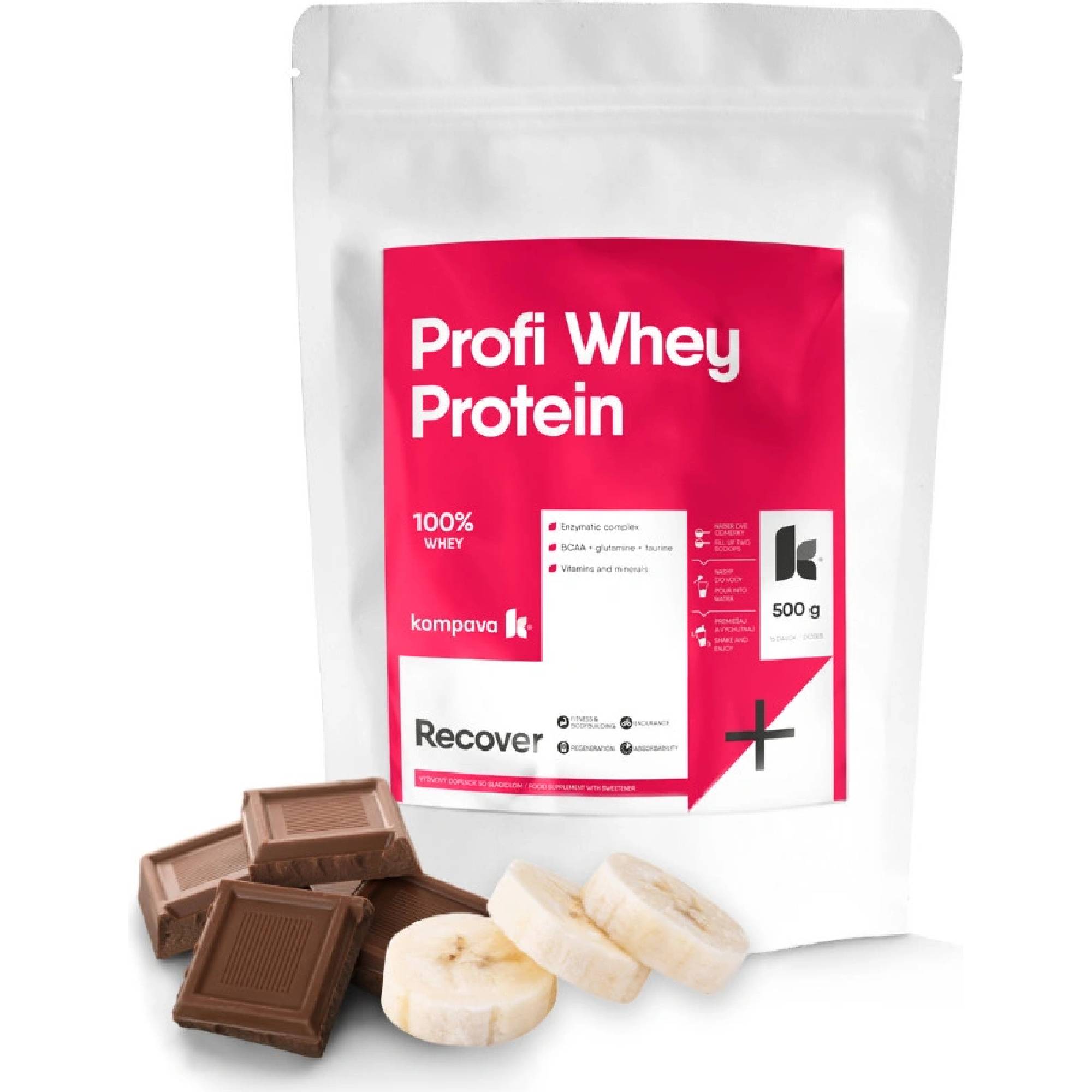 Kompava Profi WHEY Protein, čokoláda-banán, 500g