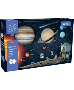 Alaysky's Interaktivní dřevěné puzzle Sluneční soustava A4 CZ, 117 dílků