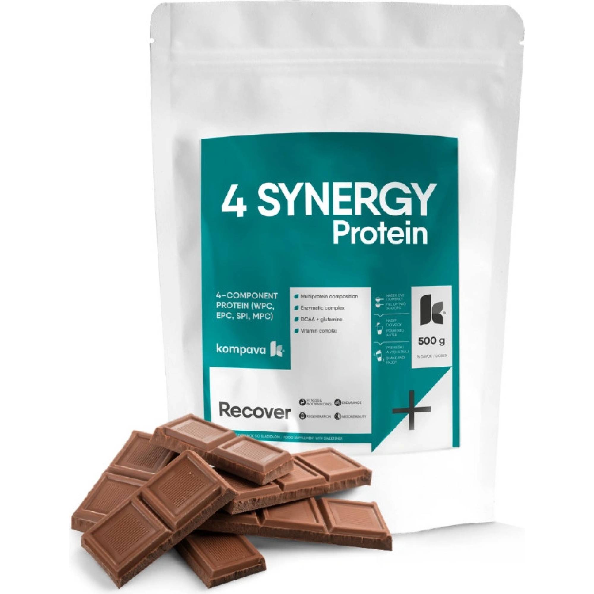 Kompava 4 SYNERGY Protein, čokoláda, 500g