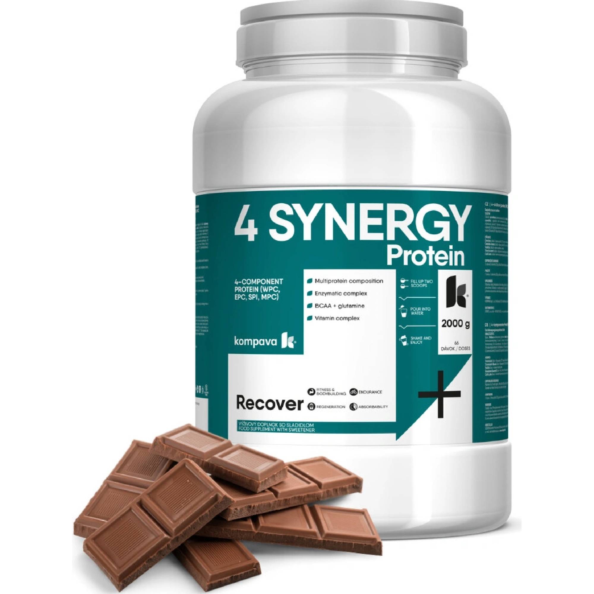 Kompava 4 SYNERGY Protein, čokoláda, 2000g