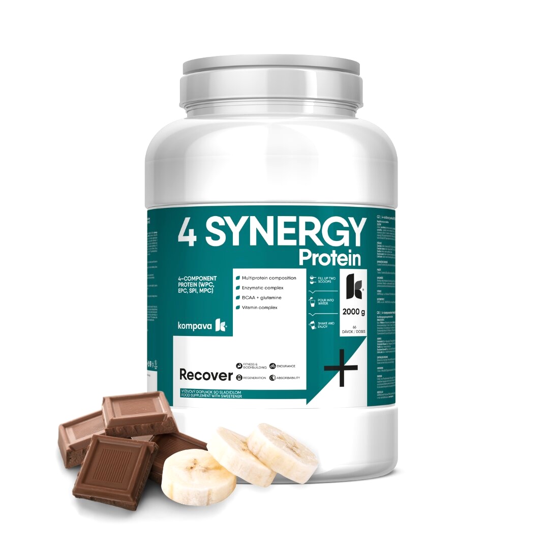 Kompava 4 SYNERGY Protein, čokoláda-banán, 2000g
