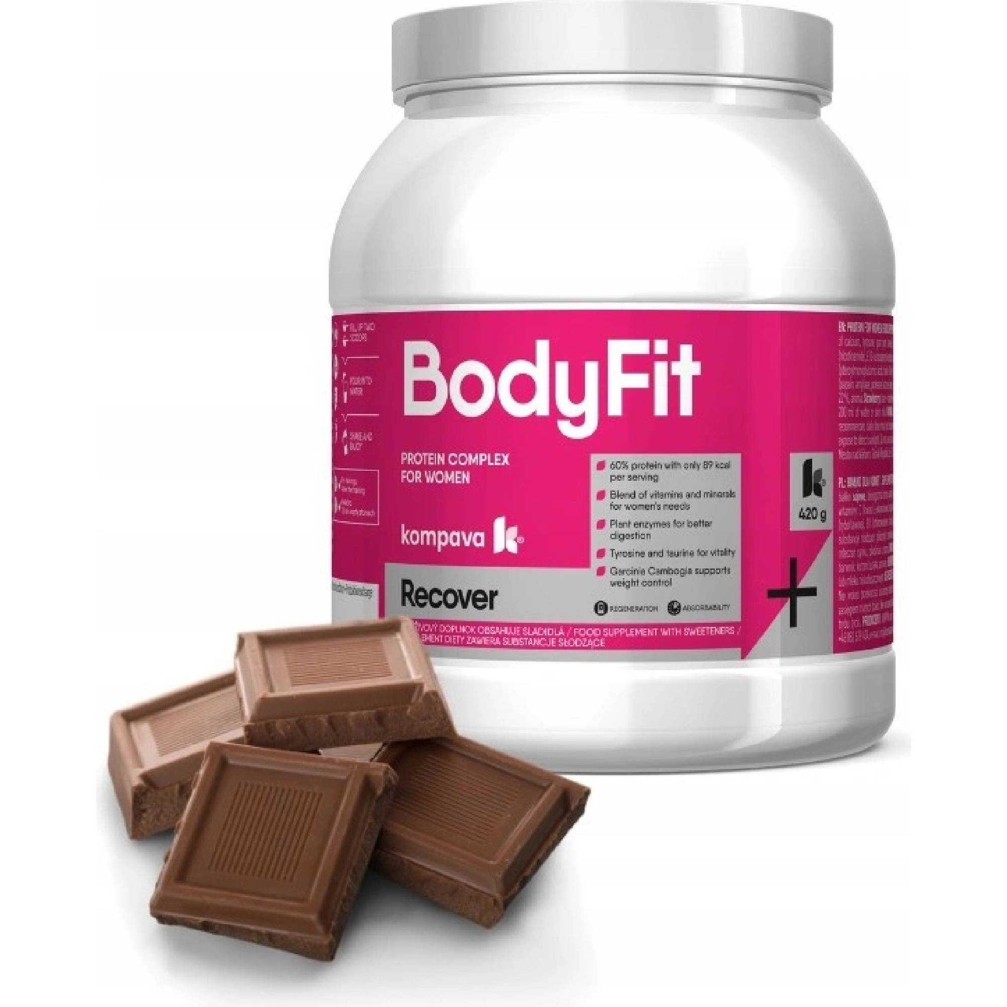 Kompava BodyFit 60 Protein, čokoláda, 420g