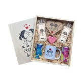 Dárková dřevěná bedna Pro zamilované, S tebou mě baví svět