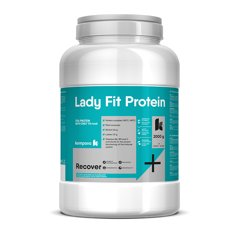 Kompava Lady Fit Protein, čokoláda-višeň, 2000g