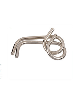 Kovový hlavolam magické smyčky v retro krabičce