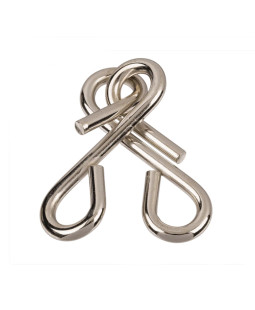 Kovový hlavolam uzel v retro krabičce