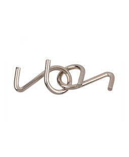 Kovový hlavolam hole v retro krabičce