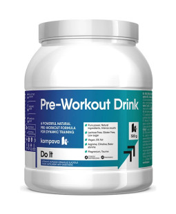 Kompava Pre-Workout Drink, pomeranč-limetka, 320 g