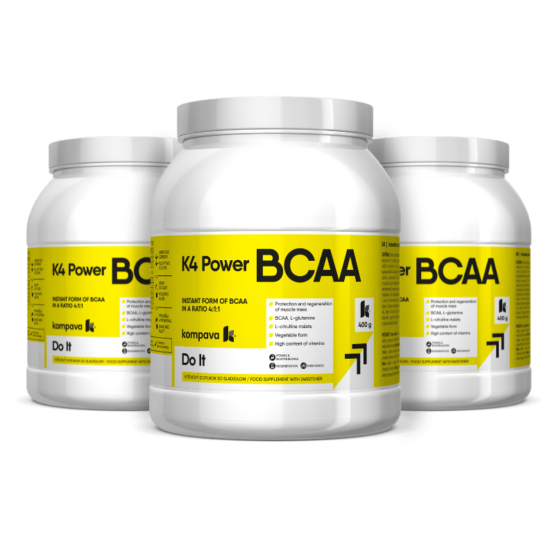 Kompava K4 Power BCAA, malina-limetka, 3x400 g