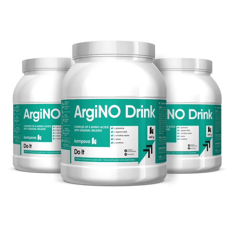 Kompava ArgiNO drink, jablko-limetka, 3x460g
